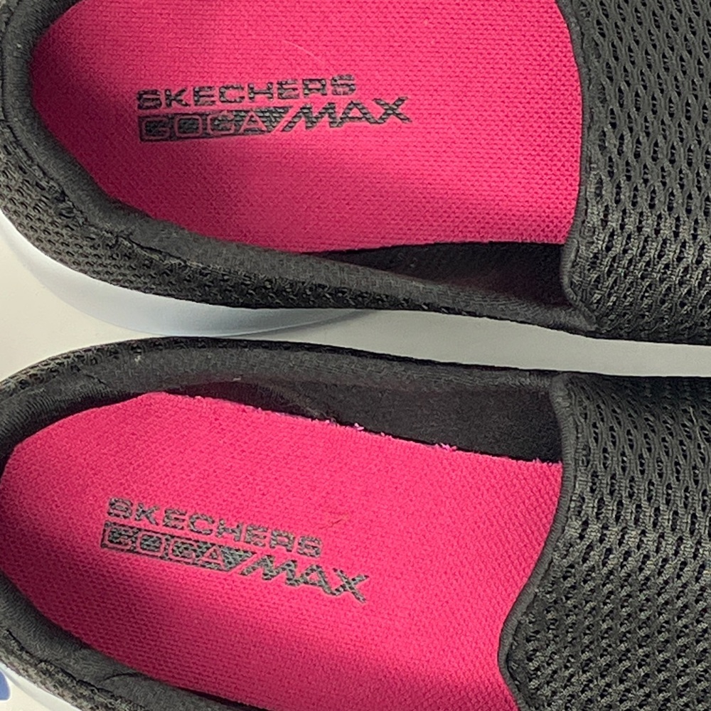 Skechers GO WALK JOY Slip-ons Black/White Size 7.5 Wide Fit Ortholite - Picture 9 of 15